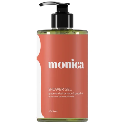 Гель для душа зеленый чай и грейпфрут Monica, 450 мл
