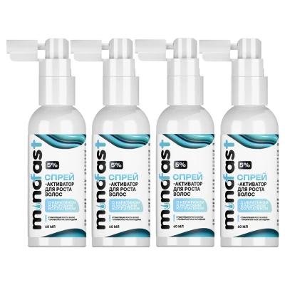 Спрей-активатор для роста волос Minofast 5% - 4 флакона